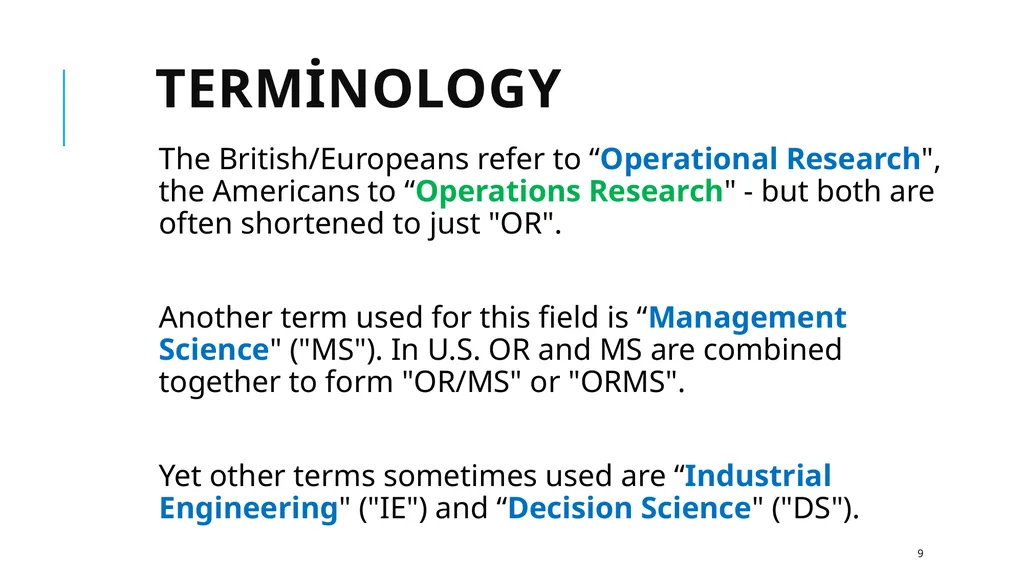 Introduction to Operations Research 1 Takes in to - slide 9 of 44