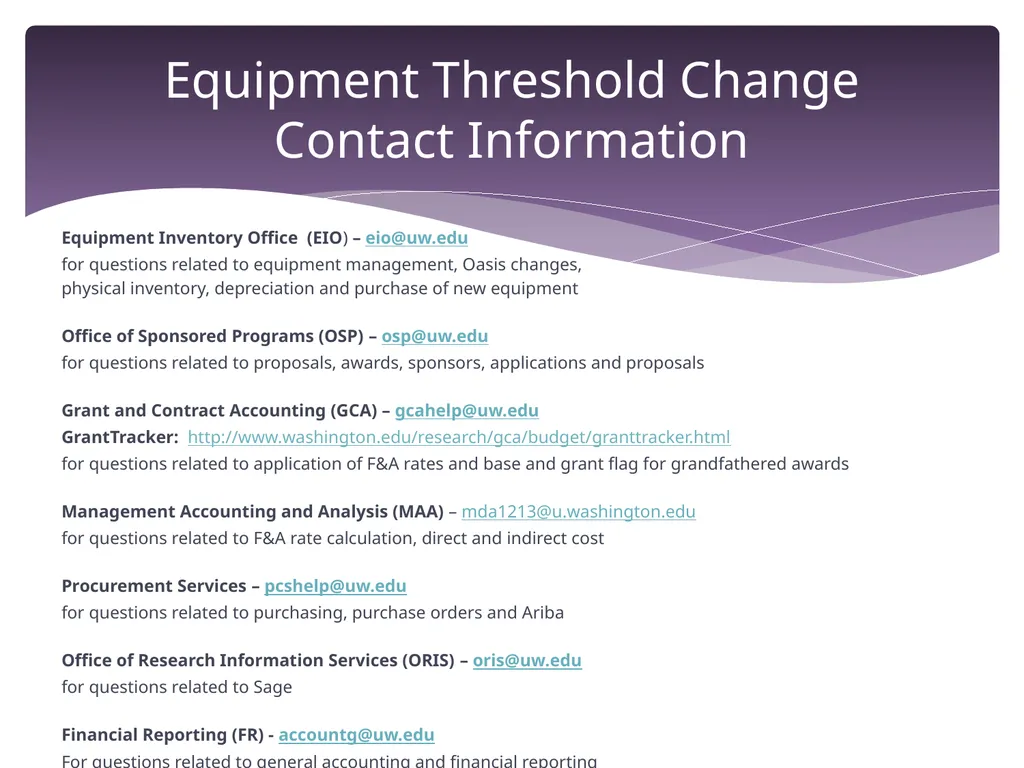 Equipment Threshold Change Overview June 29, 2016 - slide 23 of 23