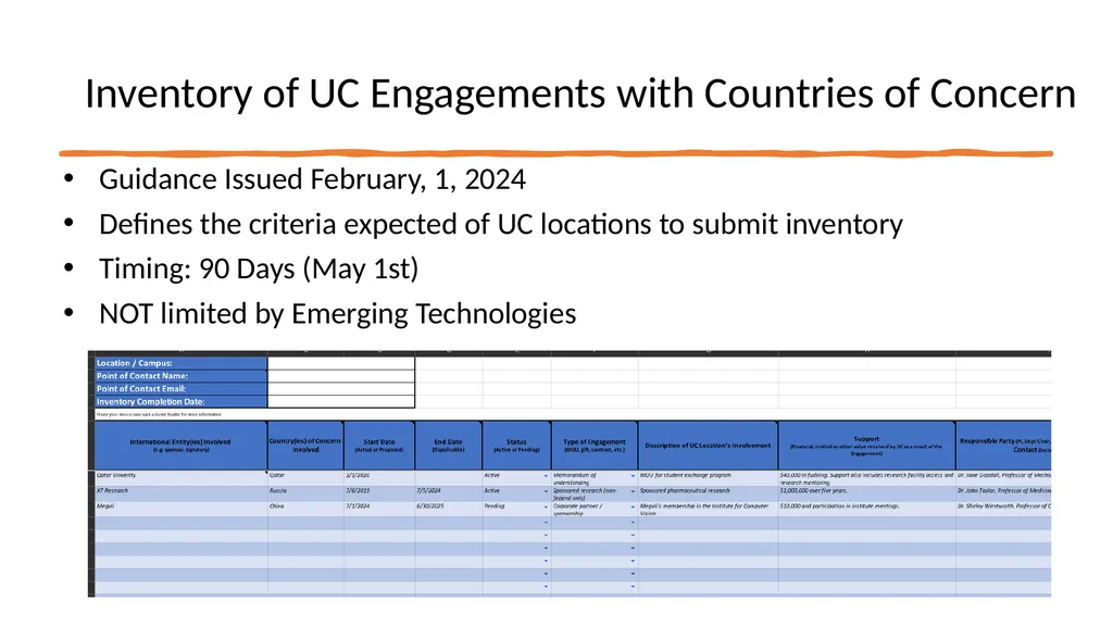 Update: UCOP International Affiliations Mandate - slide 17 of 24