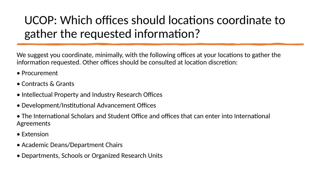 Update: UCOP International Affiliations Mandate - slide 18 of 24