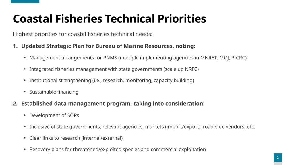 Bureau of Marine Resources Ministry of Natural - slide 2 of 6