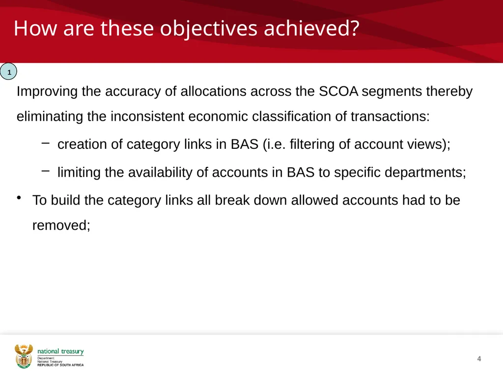 SCOA V4 RE-IMPLEMENTATION INTRODUCTION NATIONAL - slide 4 of 42