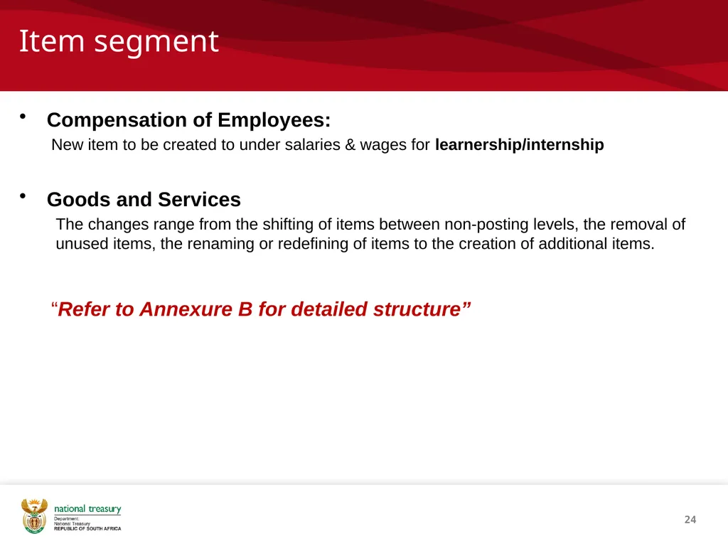 SCOA V4 RE-IMPLEMENTATION INTRODUCTION NATIONAL - slide 24 of 42