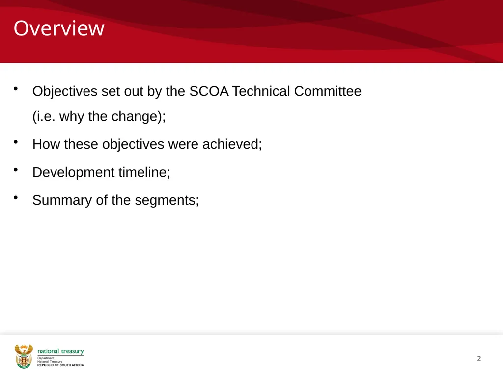 SCOA V4 RE-IMPLEMENTATION INTRODUCTION NATIONAL - slide 2 of 42