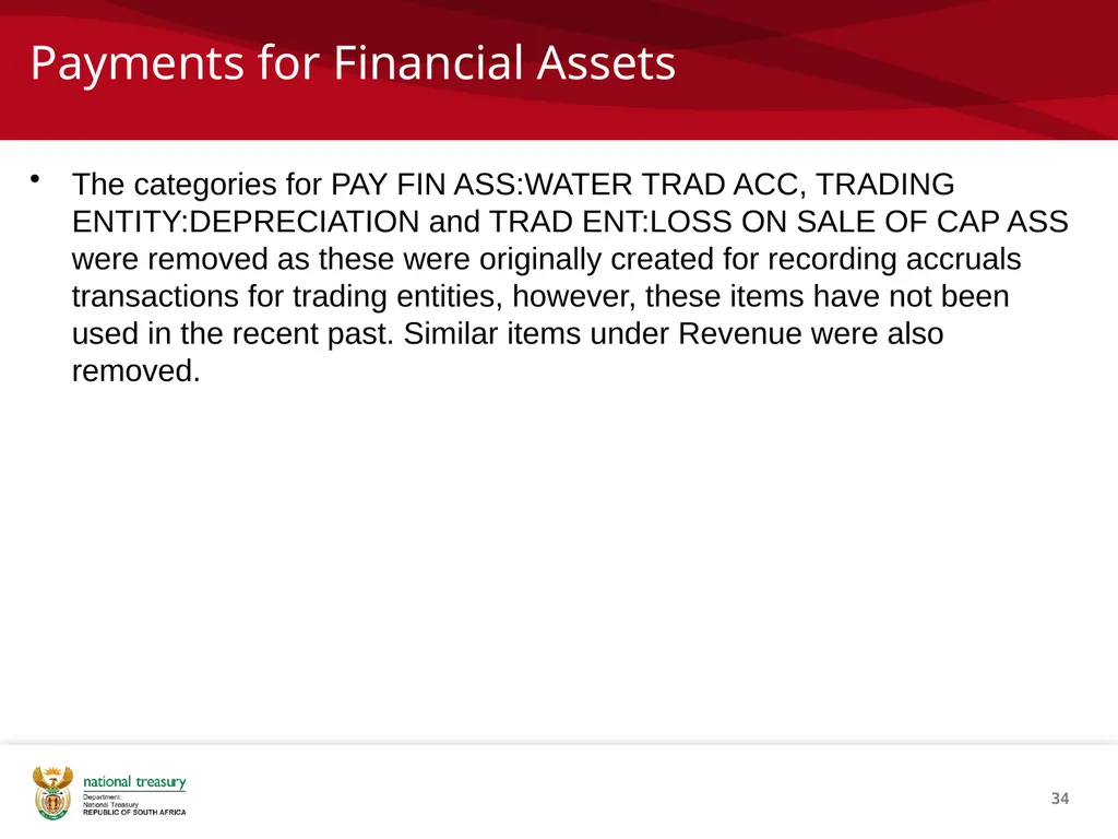 SCOA V4 RE-IMPLEMENTATION INTRODUCTION NATIONAL - slide 34 of 42