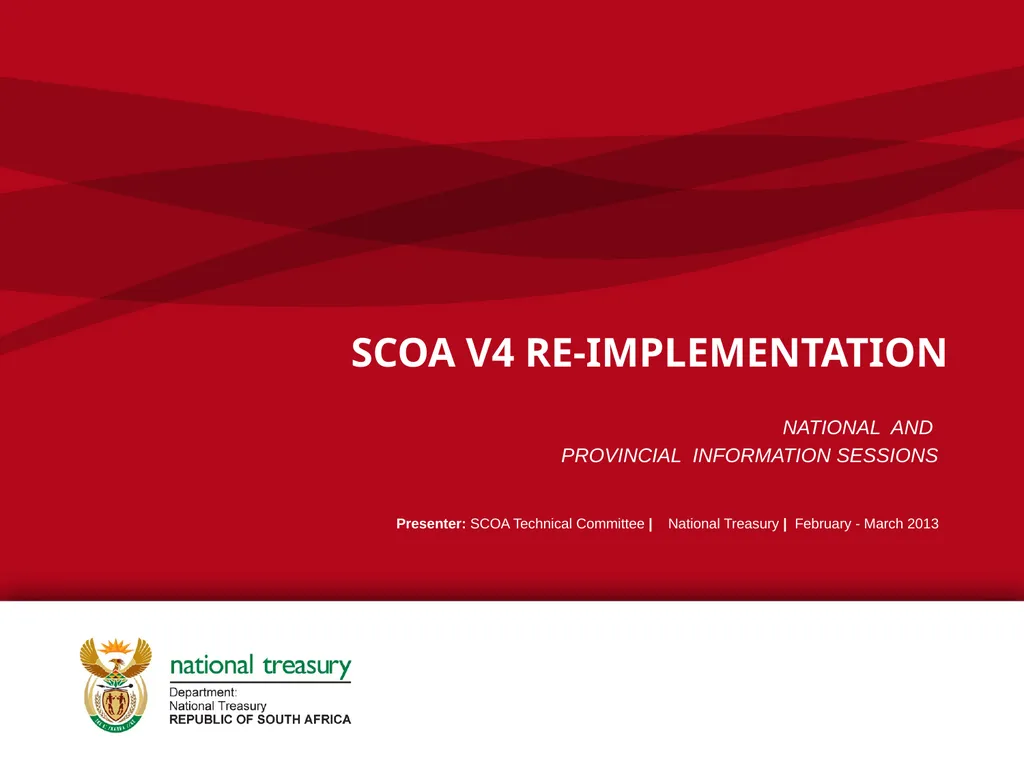 SCOA V4 RE-IMPLEMENTATION INTRODUCTION NATIONAL - slide 14 of 42