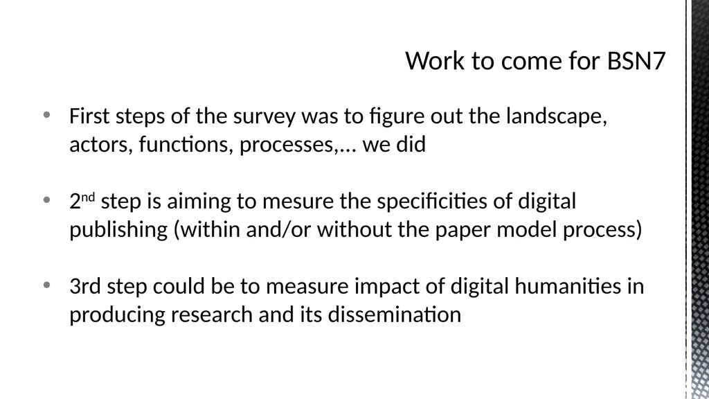 A cost structure study for french journals - slide 7 of 8