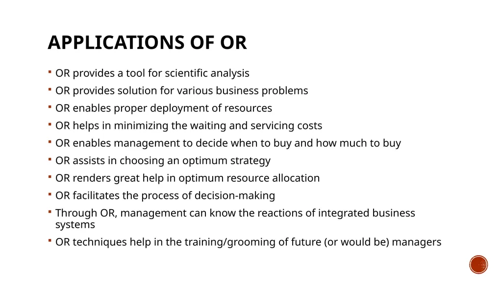 Unit 1 Introduction to operation research - slide 20 of 23