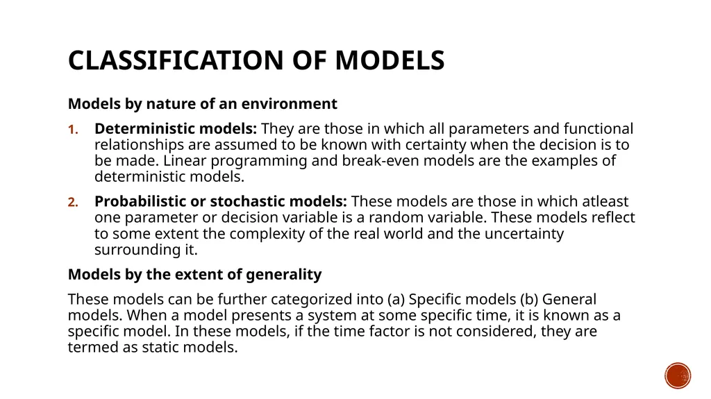 Unit 1 Introduction to operation research - slide 10 of 23
