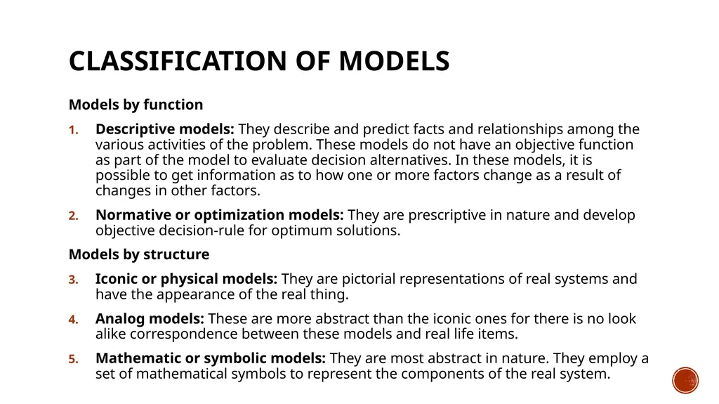 Unit 1 Introduction to operation research - slide 9 of 23