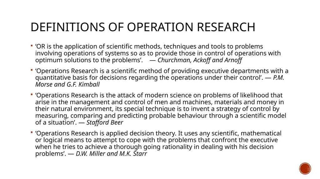 Unit 1 Introduction to operation research - slide 4 of 23
