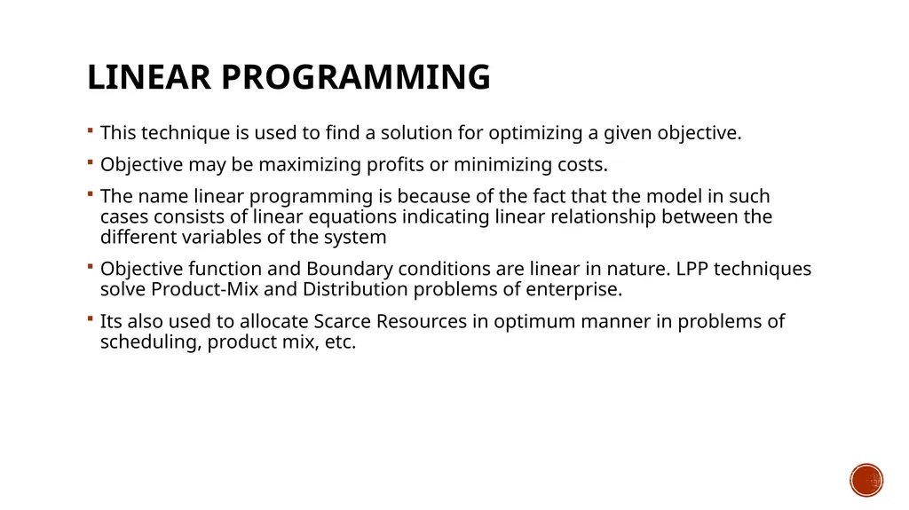 Unit 1 Introduction to operation research - slide 14 of 23