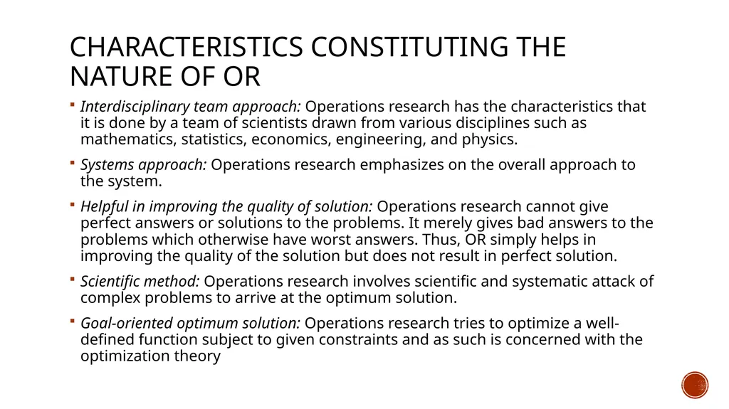 Unit 1 Introduction to operation research - slide 5 of 23