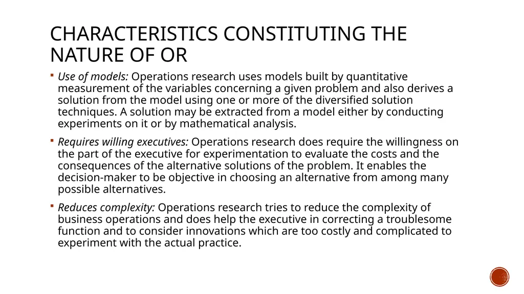 Unit 1 Introduction to operation research - slide 6 of 23