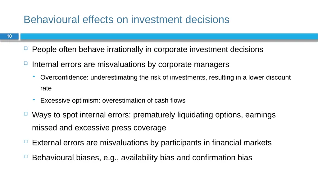 Corporate Finance for Long-Term Value Chapter 6: - slide 10 of 23