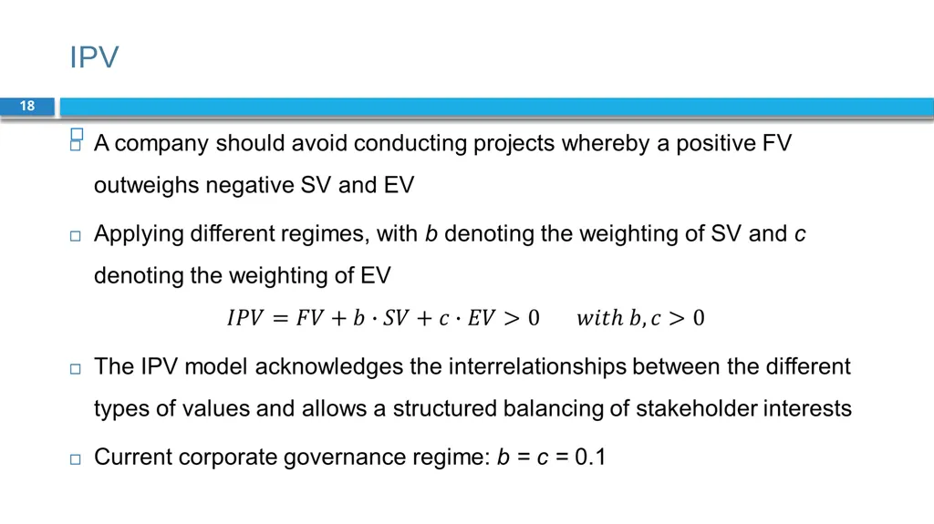 Corporate Finance for Long-Term Value Chapter 6: - slide 18 of 23