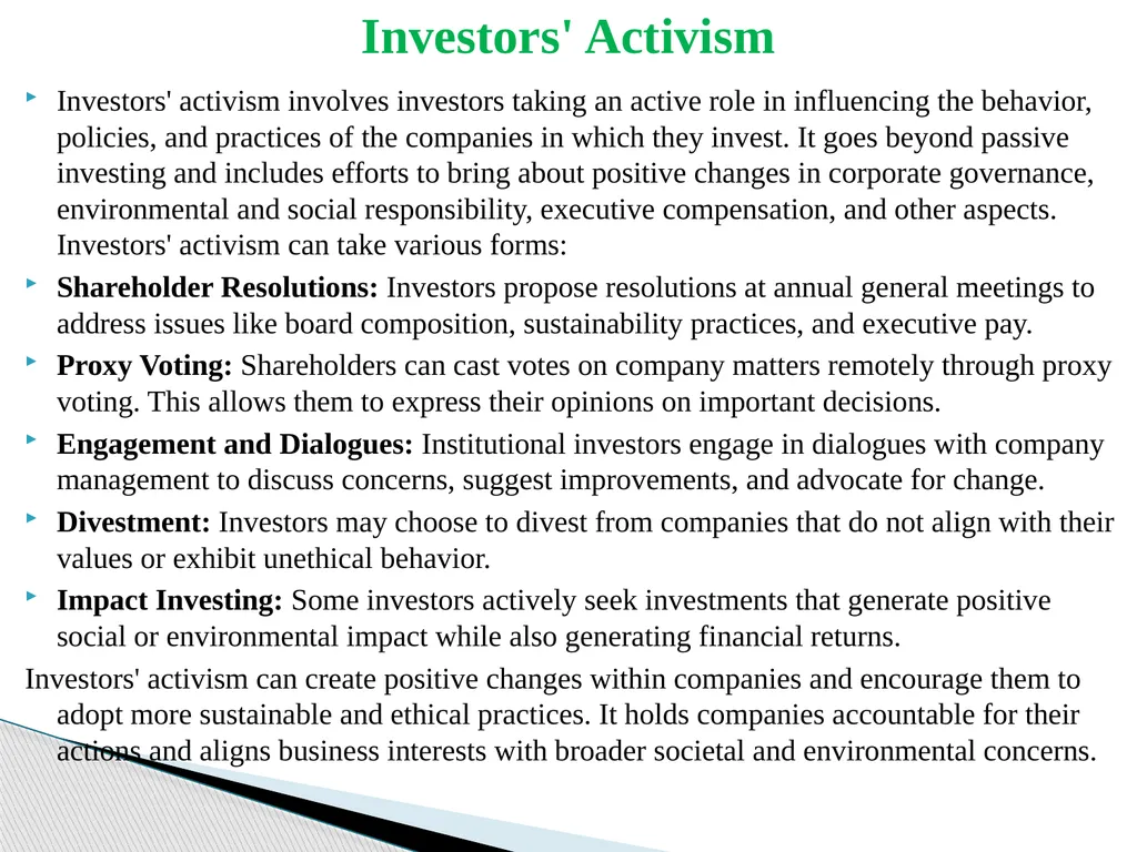 Investor Protection Dr. Muzaffar Ahmad Dar The - slide 9 of 11