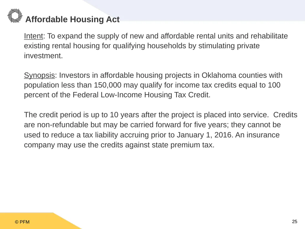 Oklahoma Incentive Evaluation Commission Criteria - slide 25 of 33