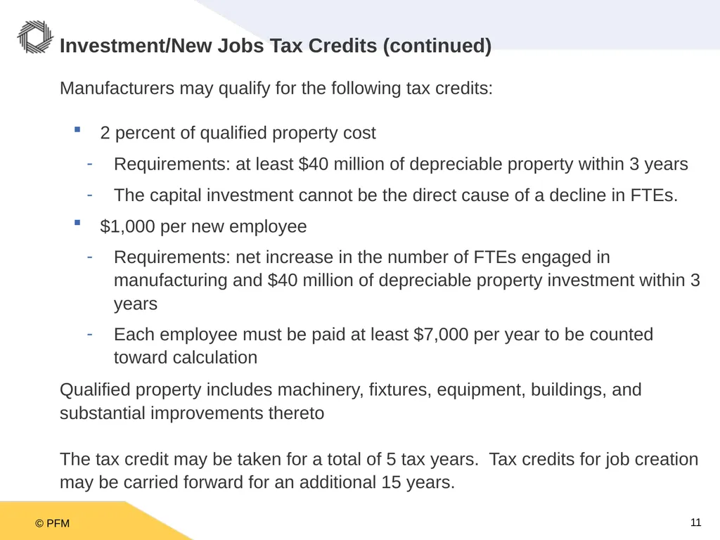 Oklahoma Incentive Evaluation Commission Criteria - slide 11 of 33