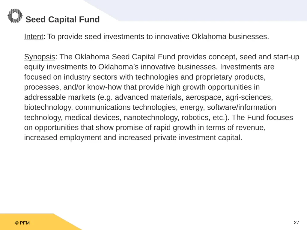 Oklahoma Incentive Evaluation Commission Criteria - slide 27 of 33