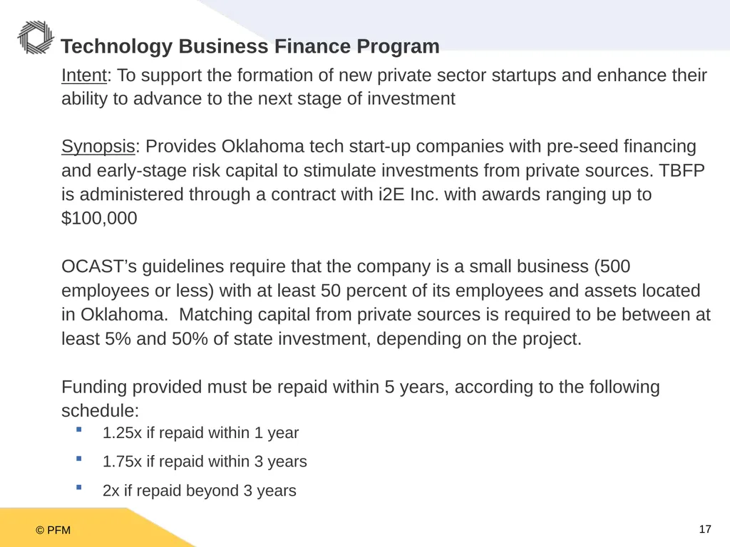 Oklahoma Incentive Evaluation Commission Criteria - slide 17 of 33