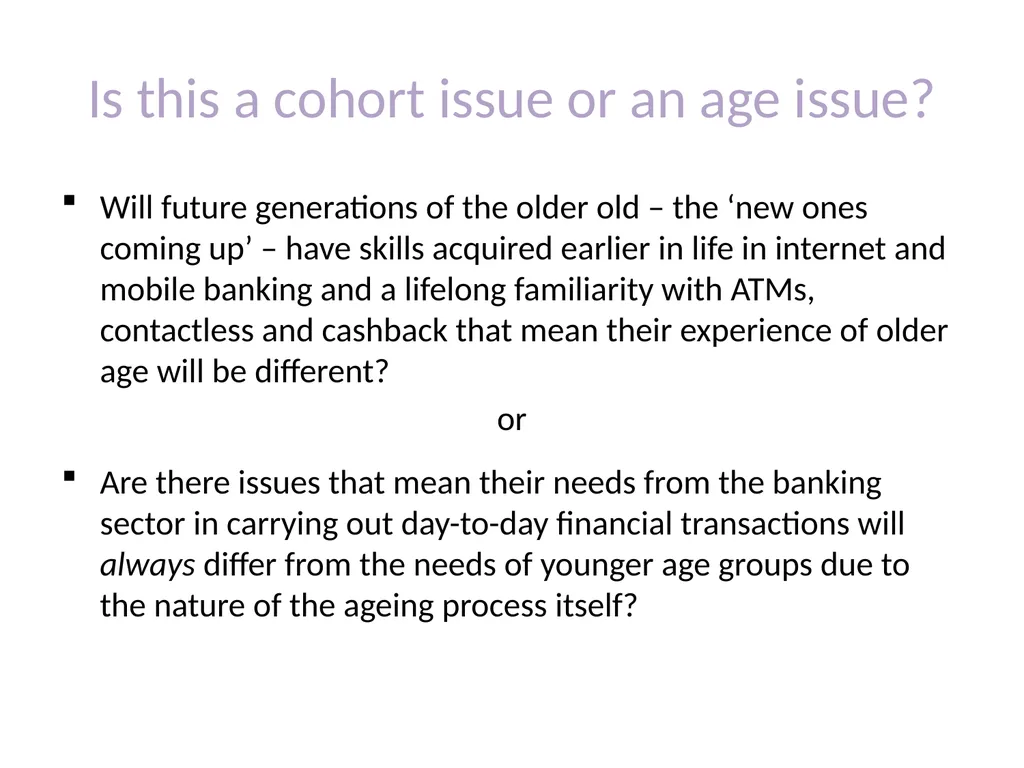 The Finance Foundation Is age a factor in - slide 31 of 43