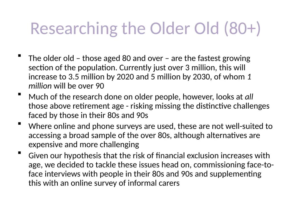 The Finance Foundation Is age a factor in - slide 6 of 43
