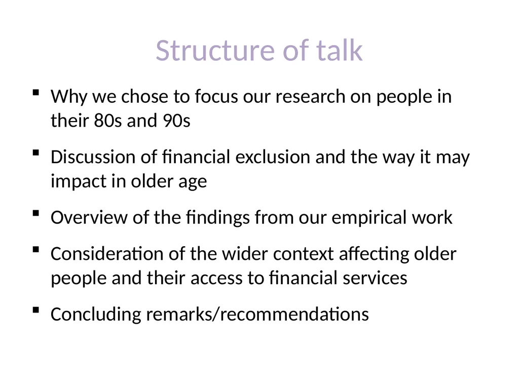 The Finance Foundation Is age a factor in - slide 5 of 43