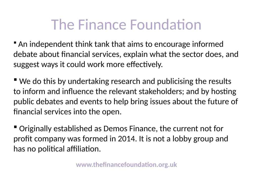 The Finance Foundation Is age a factor in - slide 2 of 43