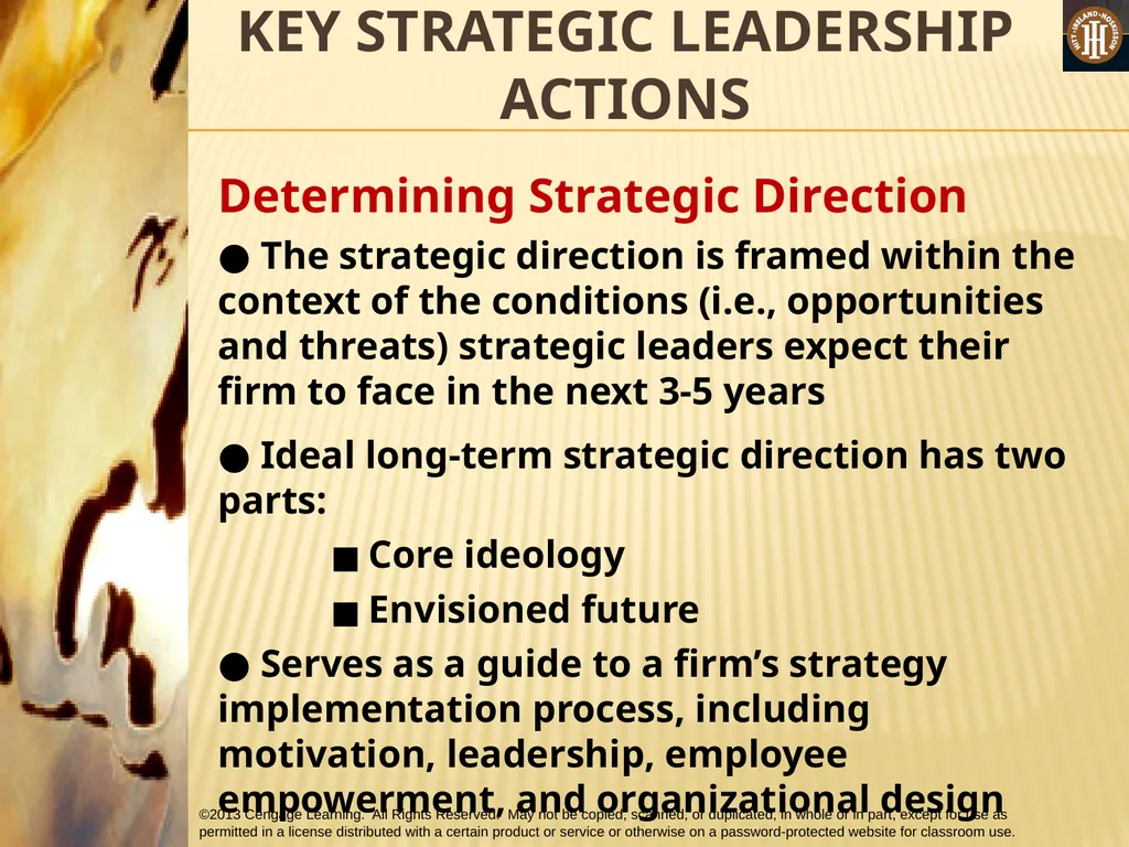 PART 3: STRATEGIC ACTIONS: STRATEGY IMPLEMENTATION - slide 28 of 48