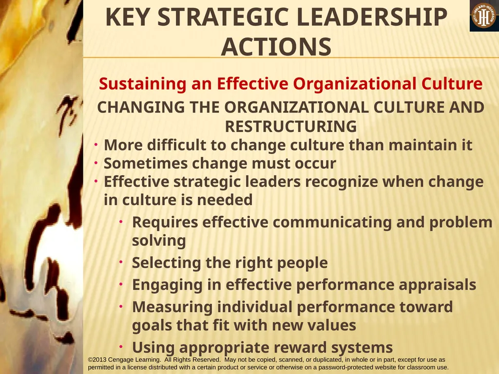 PART 3: STRATEGIC ACTIONS: STRATEGY IMPLEMENTATION - slide 40 of 48