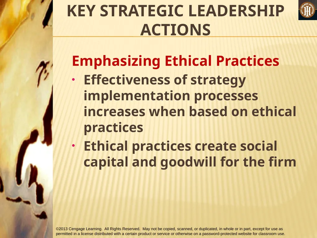 PART 3: STRATEGIC ACTIONS: STRATEGY IMPLEMENTATION - slide 41 of 48