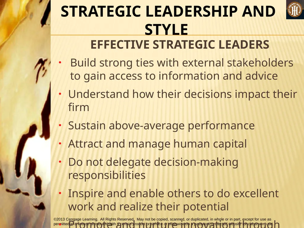 PART 3: STRATEGIC ACTIONS: STRATEGY IMPLEMENTATION - slide 10 of 48