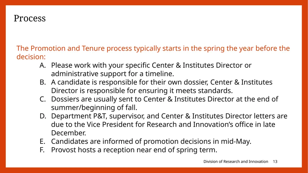 FIXED-TERM PROMOTION PROCESS Outline Promotion - slide 13 of 14