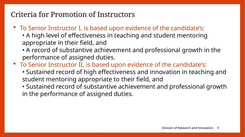 FIXED-TERM PROMOTION PROCESS Outline Promotion - slide 9 of 14