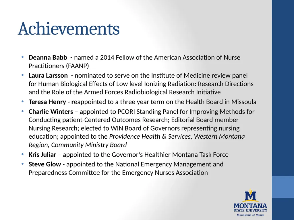 College of Nursing 2013-2014 Academic Year - slide 24 of 30