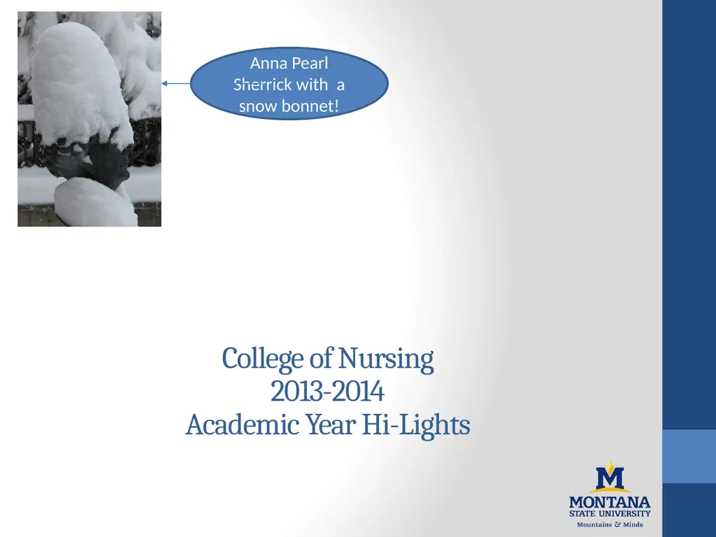 College of Nursing 2013-2014 Academic Year - slide 1 of 30