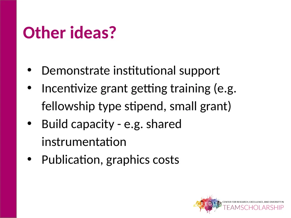 What is a Seed Grant Good For? What does “seed - slide 11 of 11