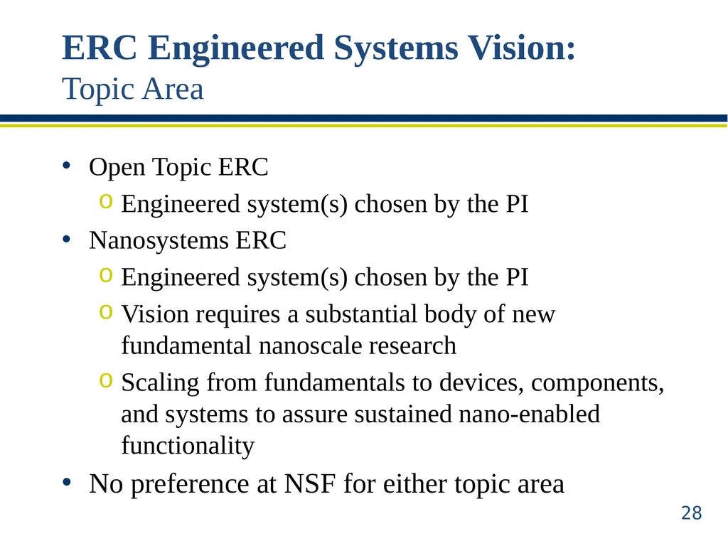 ERC Solicitation 15-589 Webinar Engineering - slide 28 of 74