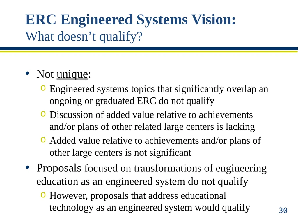 ERC Solicitation 15-589 Webinar Engineering - slide 30 of 74