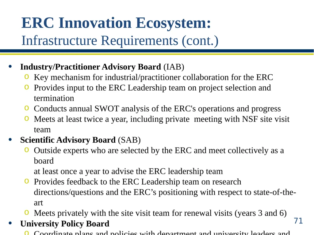 ERC Solicitation 15-589 Webinar Engineering - slide 71 of 74