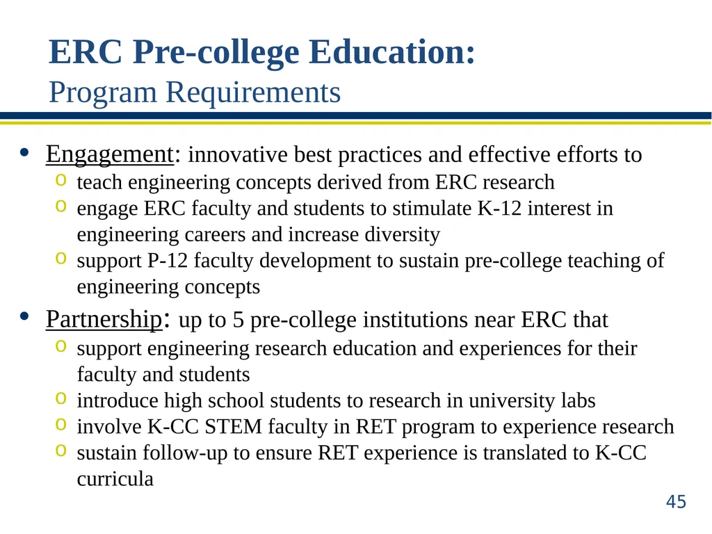 ERC Solicitation 15-589 Webinar Engineering - slide 45 of 74