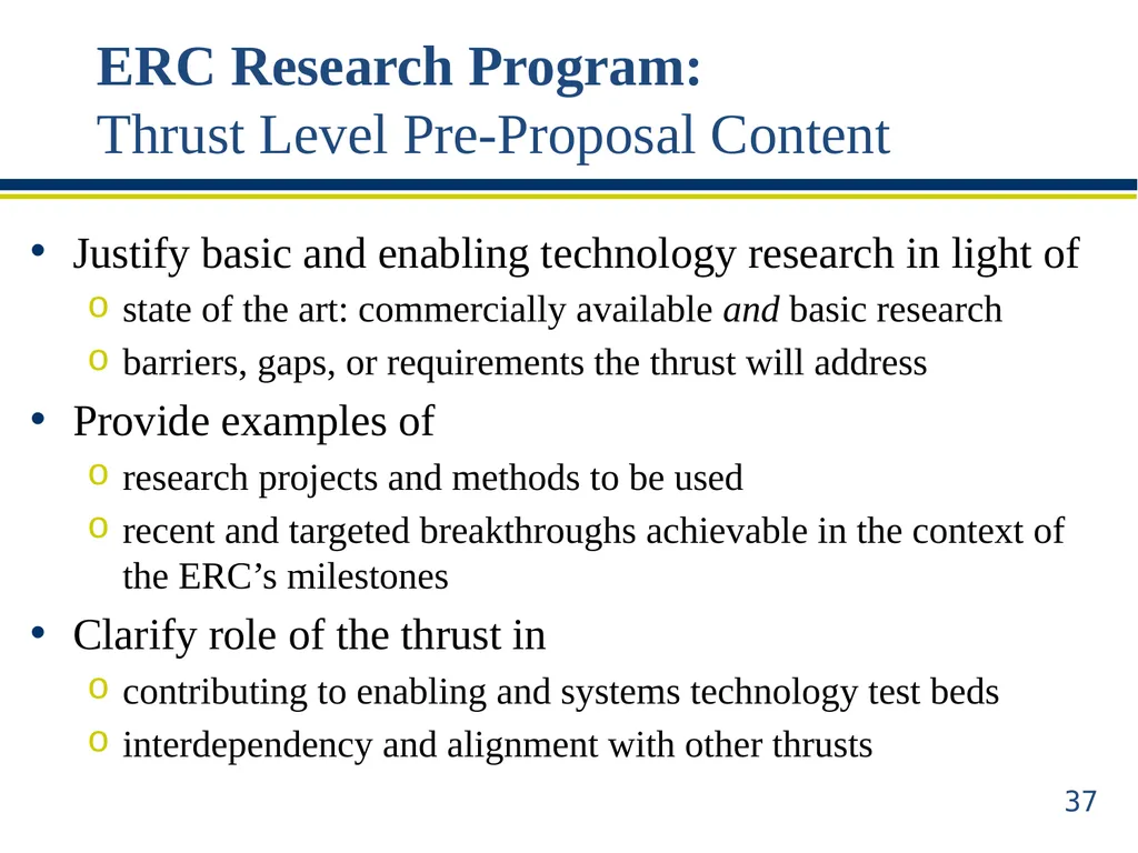 ERC Solicitation 15-589 Webinar Engineering - slide 37 of 74