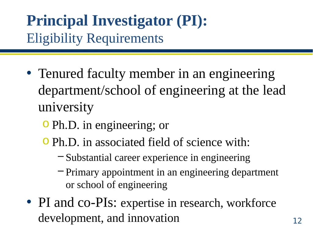ERC Solicitation 15-589 Webinar Engineering - slide 12 of 74