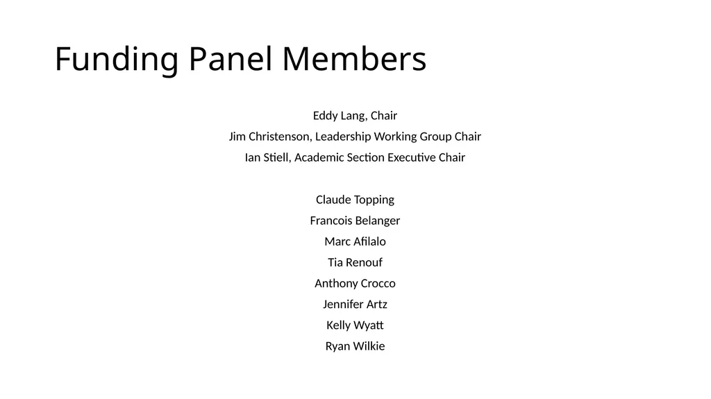 CAEP Academic Symposium Funding Panel May 30, 2015 - slide 2 of 43