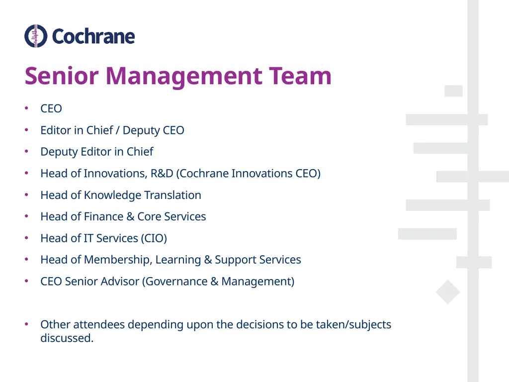 ‘Working Better Together’ Central Executive Team - slide 11 of 12