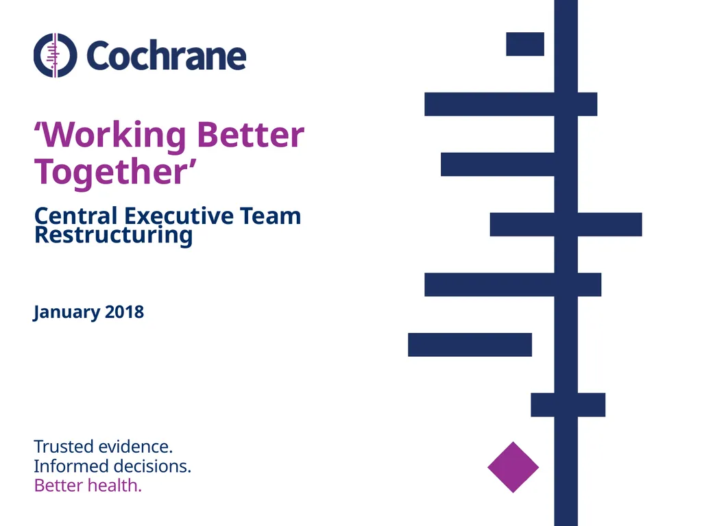 ‘Working Better Together’ Central Executive Team - slide 1 of 12