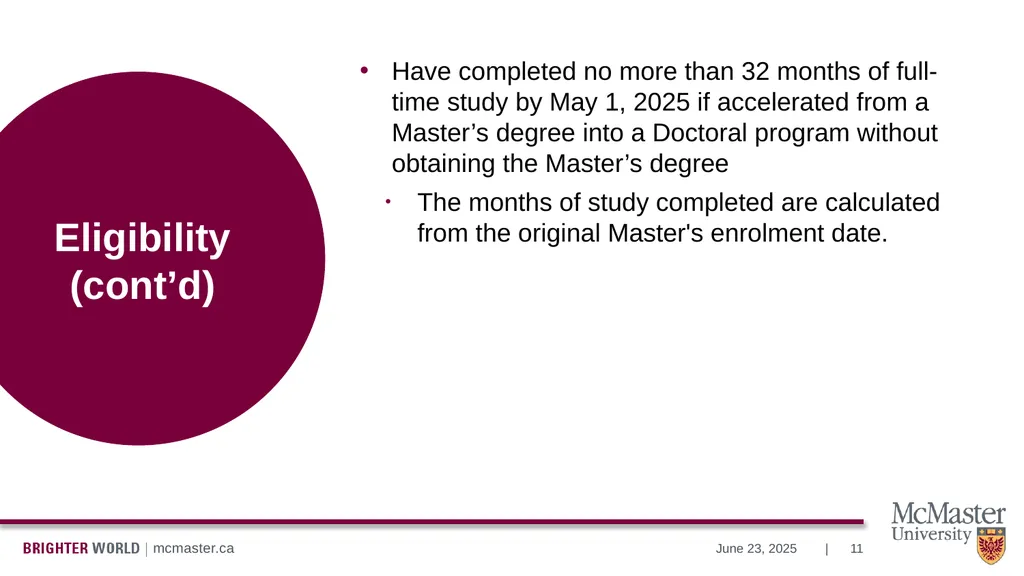 Information Session Vanier Doctoral – Canada - slide 11 of 52