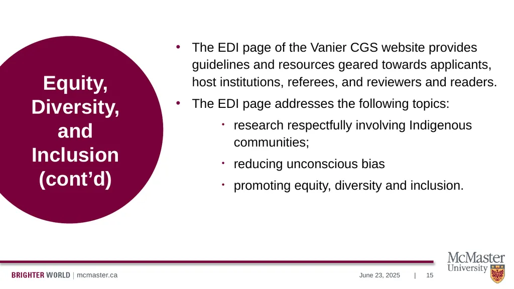 Information Session Vanier Doctoral – Canada - slide 15 of 52