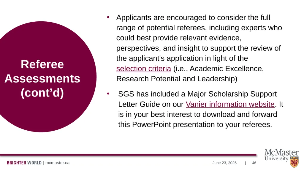 Information Session Vanier Doctoral – Canada - slide 46 of 52